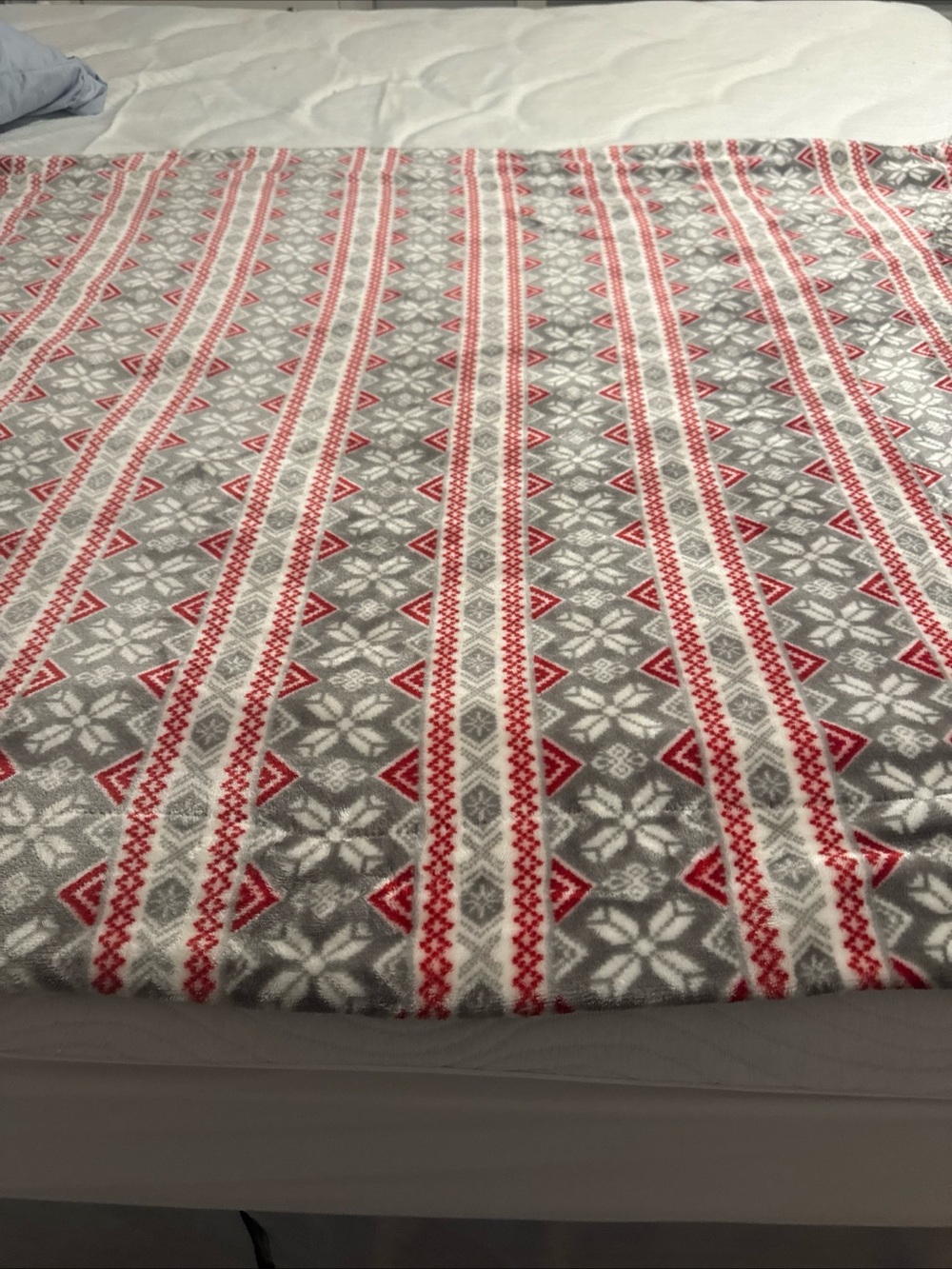 Legacy Red and Gray Nordic Stripe Holiday Throw Blanket